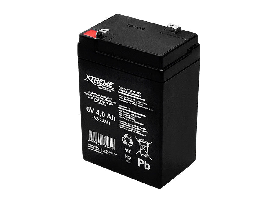 Gelbatterij 6V 4Ah Xtreme onderhoudsvrije AGM voor UPS