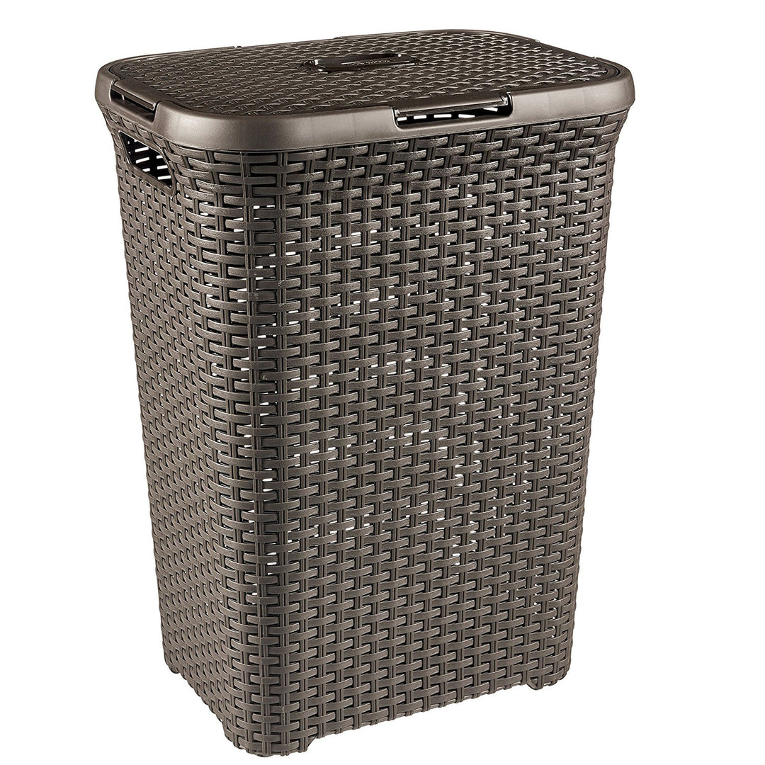 Curver wasmand, opengewerkt ontwerp, 60L, donkerbruin, Natural Style