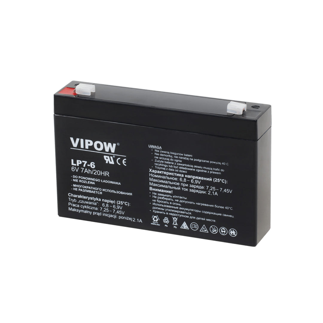 Vipow onderhoudsvrije 6V 7Ah gel accu voor UPS