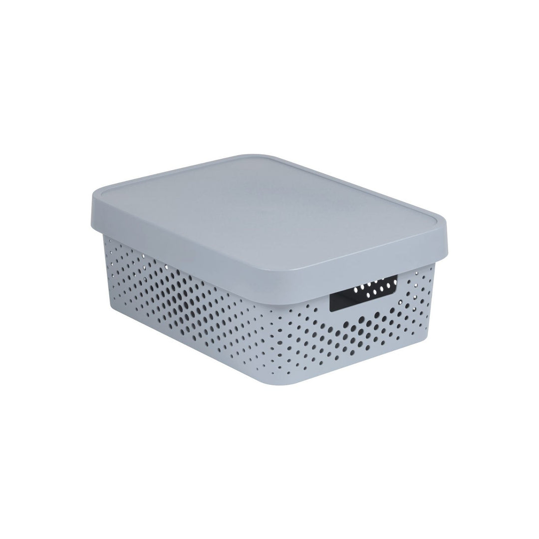 Opengewerkte container met een Infinity 11L grijze Curver-cover