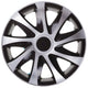 DRACO Set van 4 stuk Wieldoppen CS 14 " -zilver /zwart