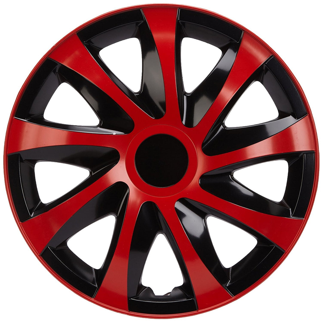 Draco Wieldoppen 15 "NRM DRACO 4 stuks - Rood met Zwart,