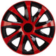 Draco Wieldoppen 15 "NRM DRACO 4 stuks - Rood met Zwart,