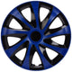 NRM DRACO - wieldoppen 16" - Set van 4 stuks - blauw/zwart