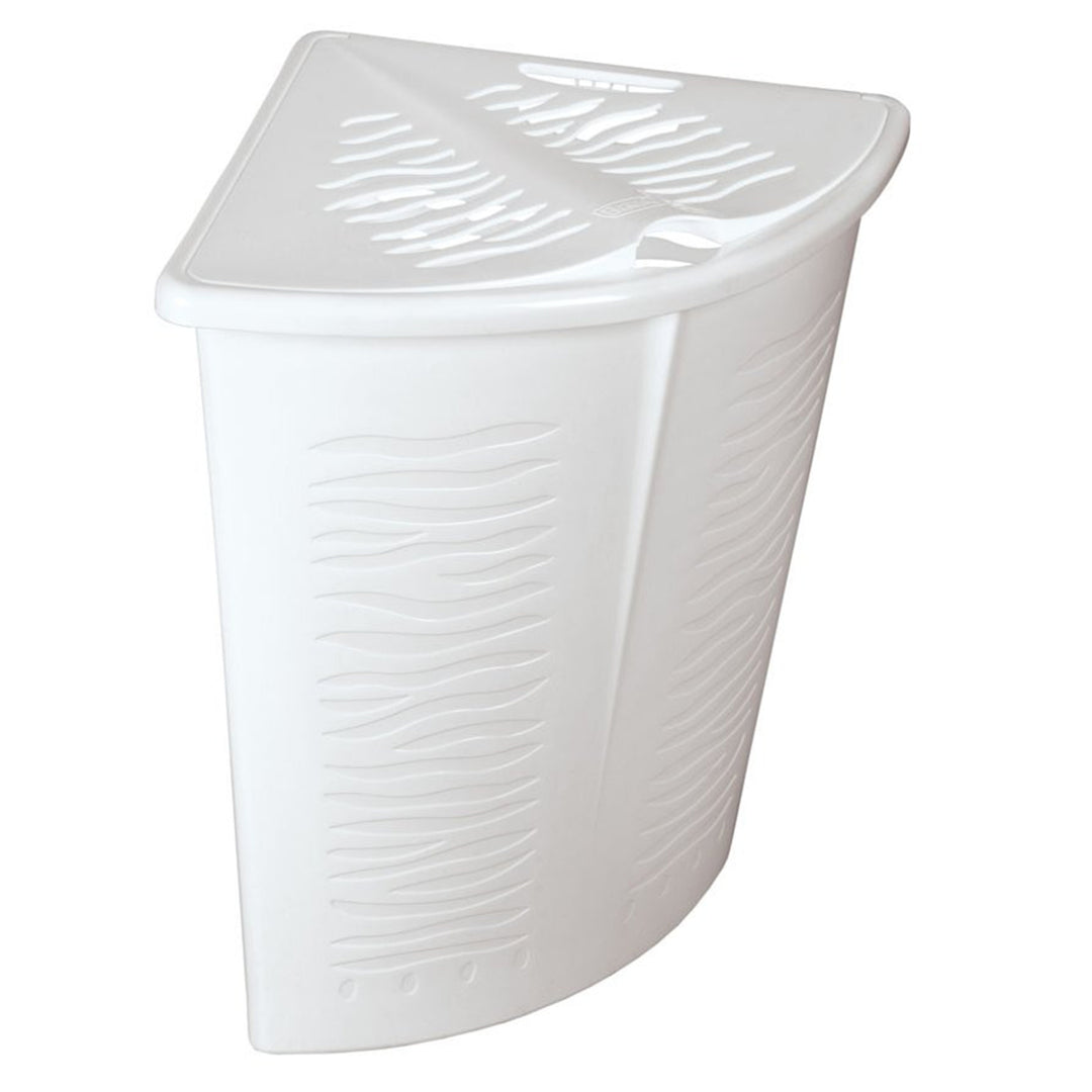 BranQ - Corners Wasmand 45L | Zebra Wit | hoekwasmand | kunststof
