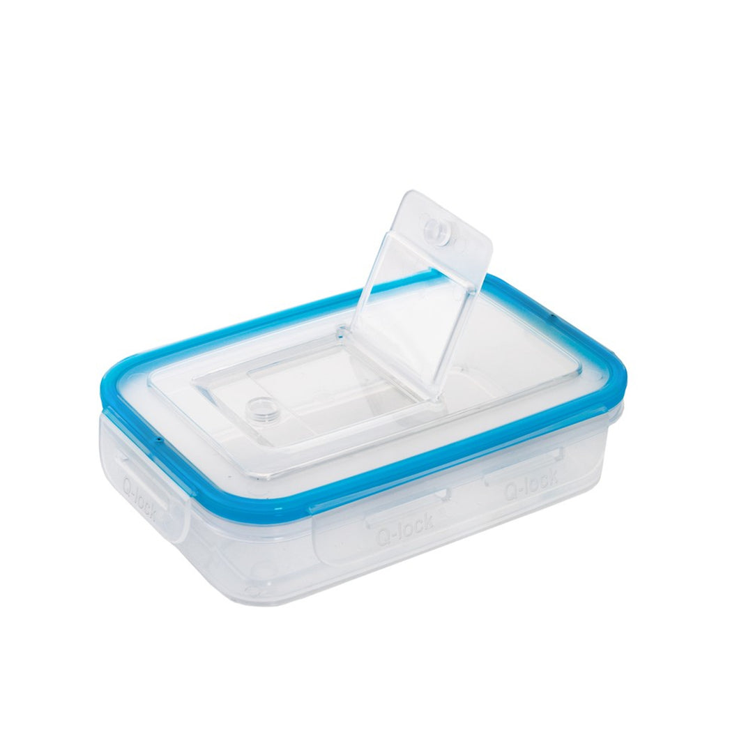 BranQ - Multifunctionele container | Q-Lock 575ml voor voedsel | Blauw en transparant