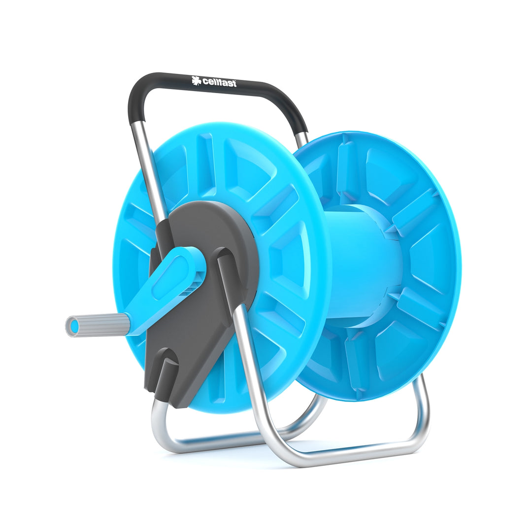 Haspel met vat voor 1/2 "60 m Cellfast ALUPLUS-slang