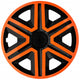 ACTION Wieldoppen caps zwart-oranje 15 "4st slagvast