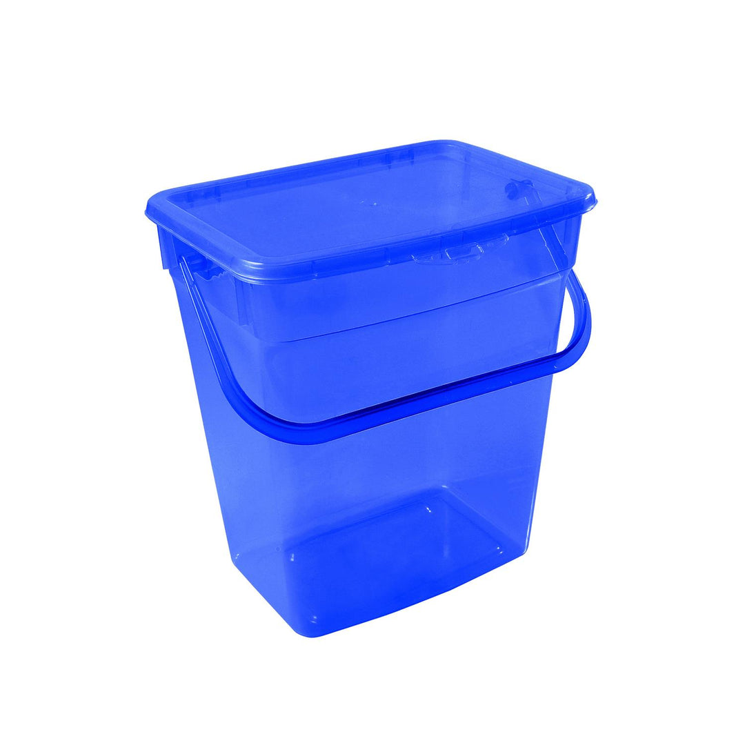 Plast Team 10L poedercontainer - transparant blauw