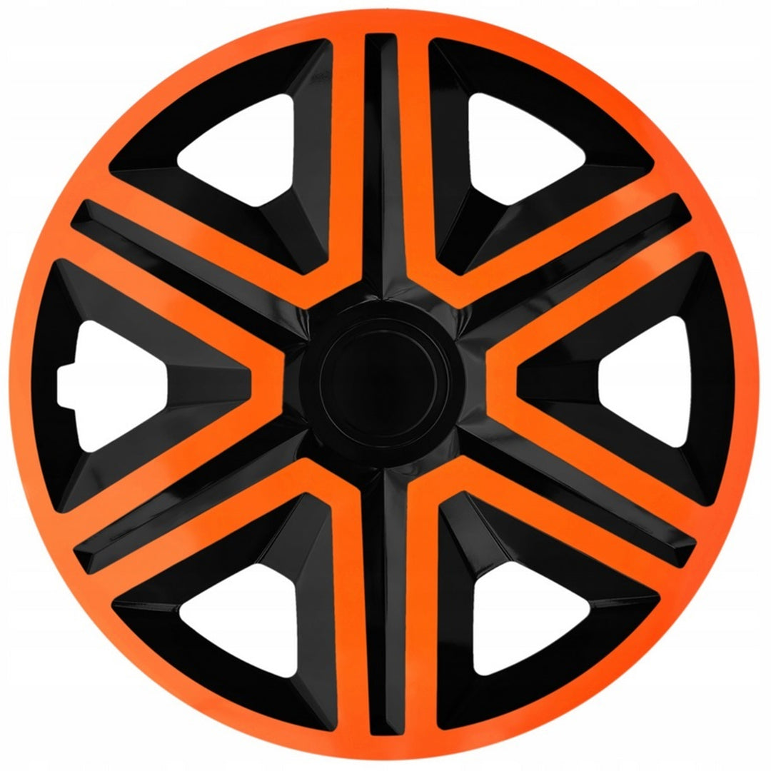 Universele wieldoppen 14" NRM ACTION Doublecolor oranje/zwart 4 stuks