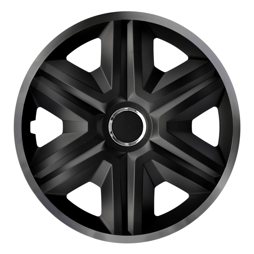 De doppen FAST LUX grafiet 14 "4 stuks worden gemonteerd door op te drukken