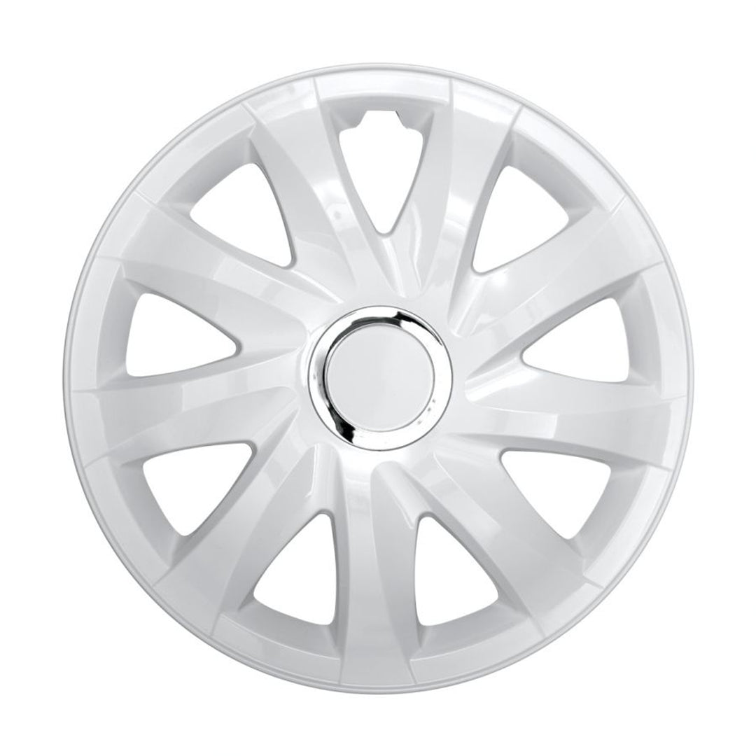 Drift wieldoppen 15 "wit gelakt 4 stuks Eenvoudige installatie