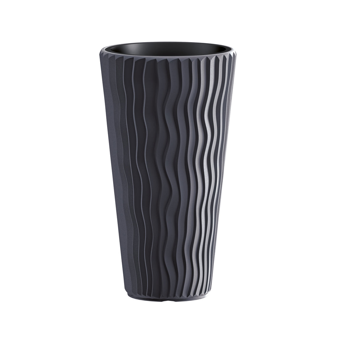 Bloempot met inzet Sandy Slim DPSP400-S433 / antracietkleur
