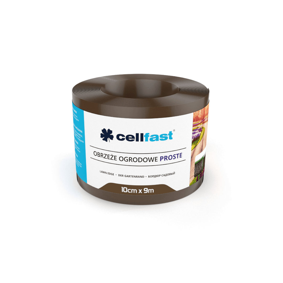Eenvoudige tuinrand 10cm x 9m Cellfast bruin