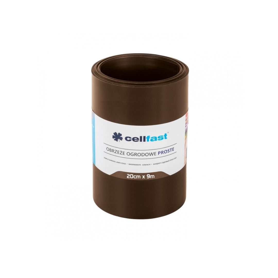 Rechte tuinrand 20cm x 9m Cellfast bruin
