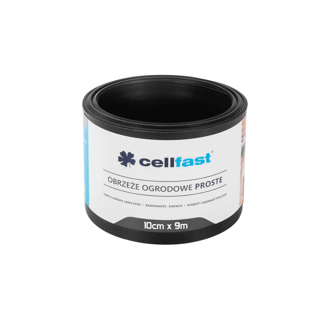 Rechte tuinrand 10cm x 9m Cellfast zwart