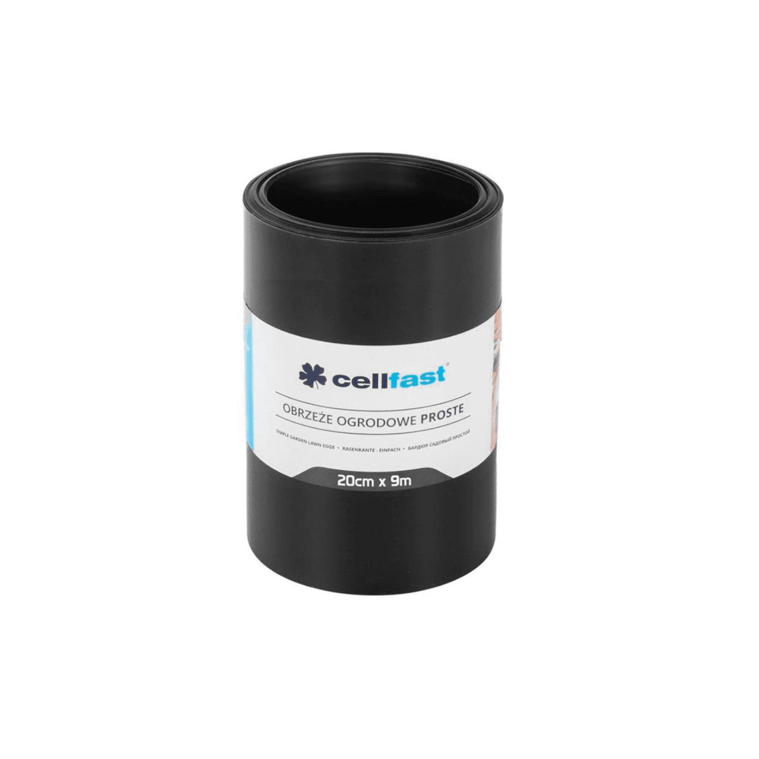 CELLFAST - Rechte tuinrand van 20cm x 9m - zwart kleur