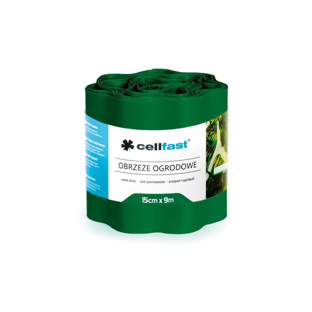 Tuin golvende rand 15cm x 9m Cellfast donkergroen