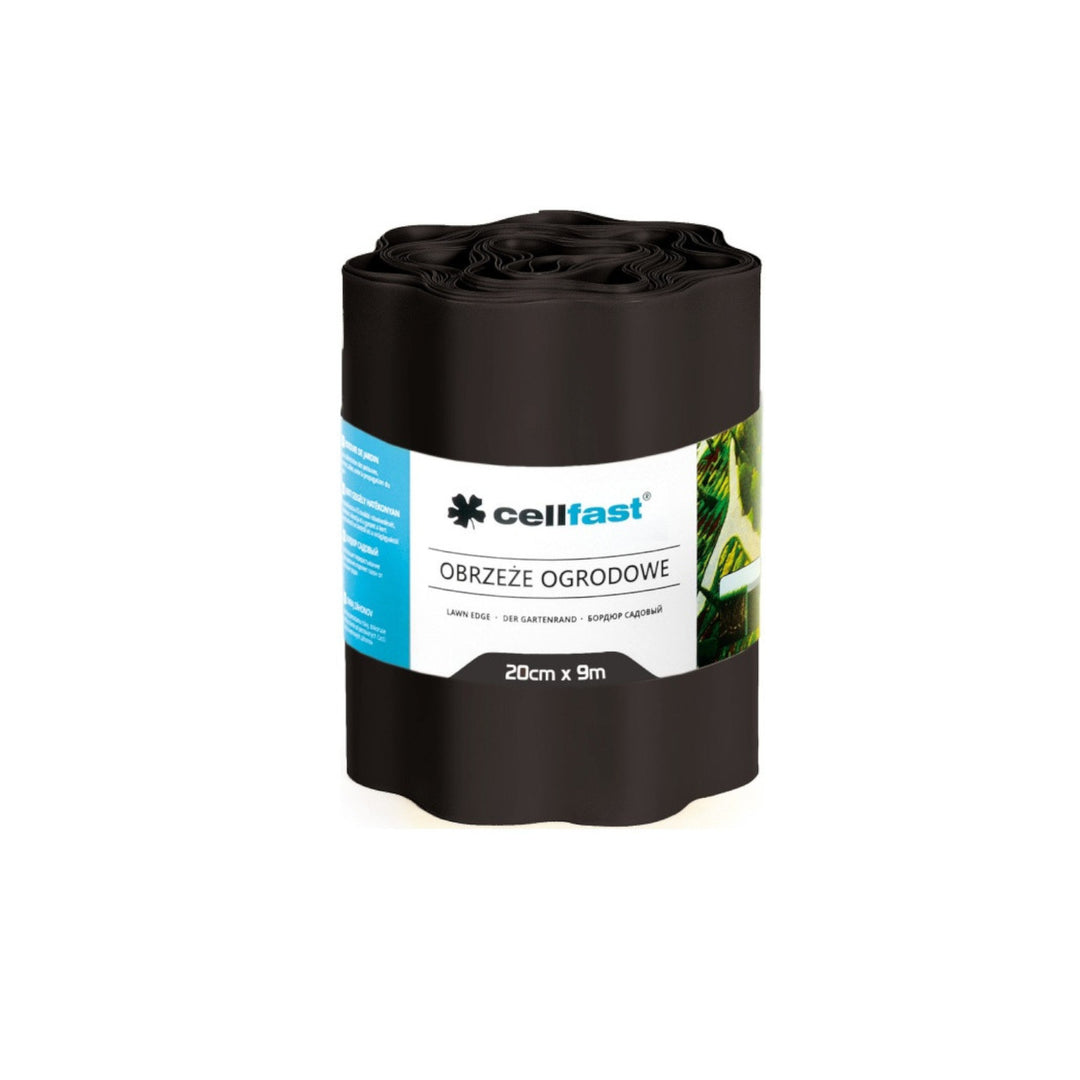 20cm x 9m golvende tuinrand Cellfast zwart