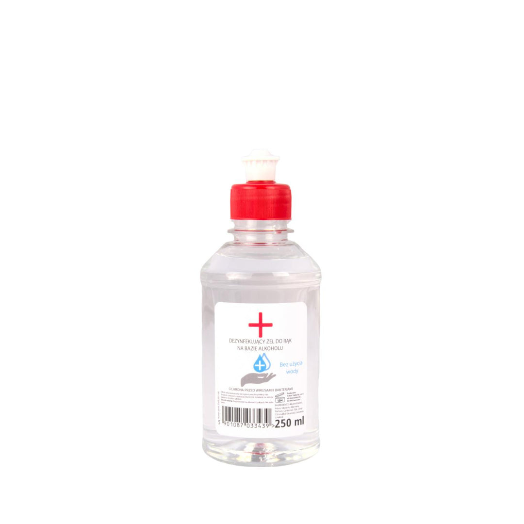 Handdesinfecterende antibacteriële gel 70% alcohol 250ml - vereist geen water