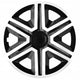 Set 14" ACTION wieldoppen Doublecolor wit/zwart 4 stuks