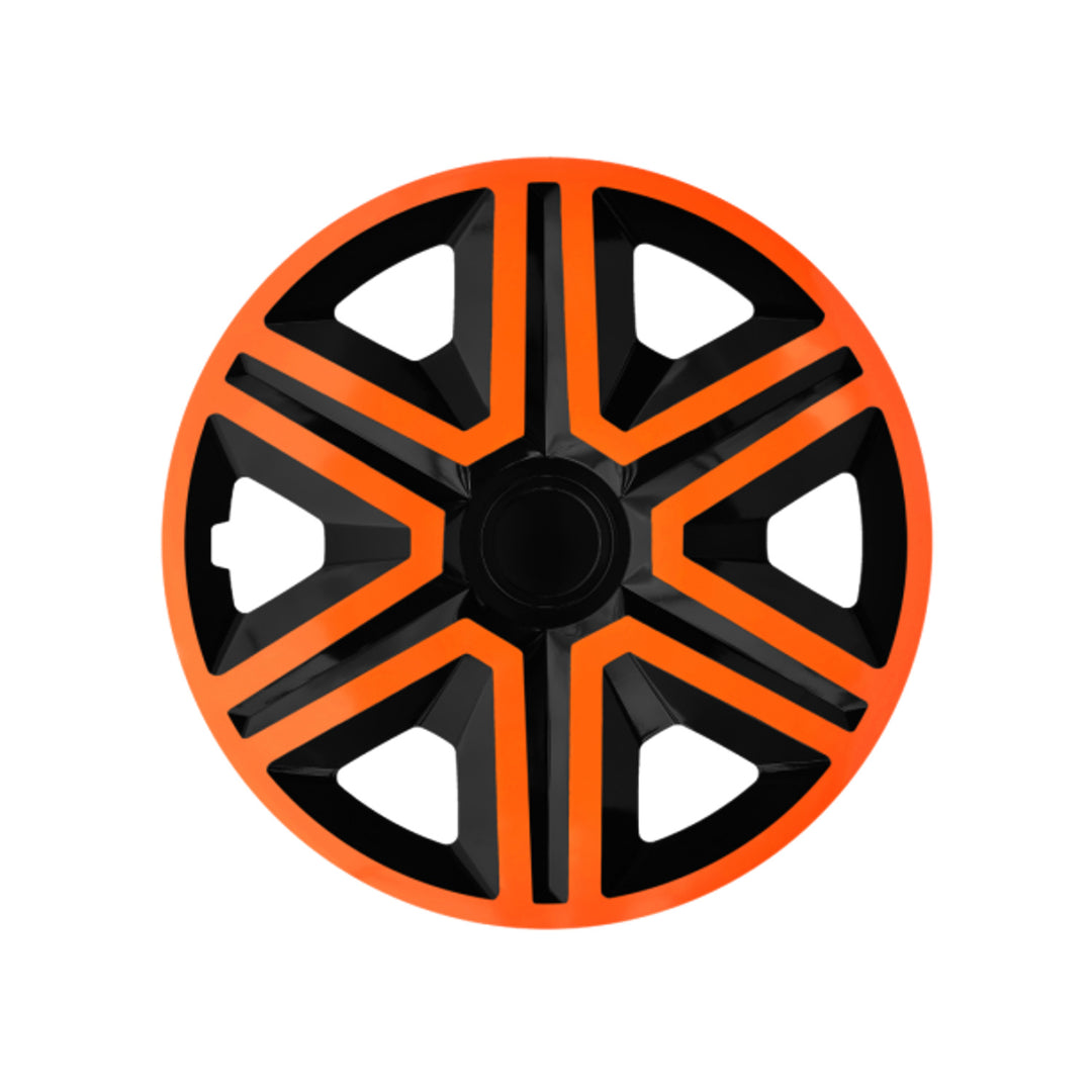 16" NRM ACTION DOUBLECOLOR ORANJE ZWART oranje/zwarte wieldoppen - 4 stuks