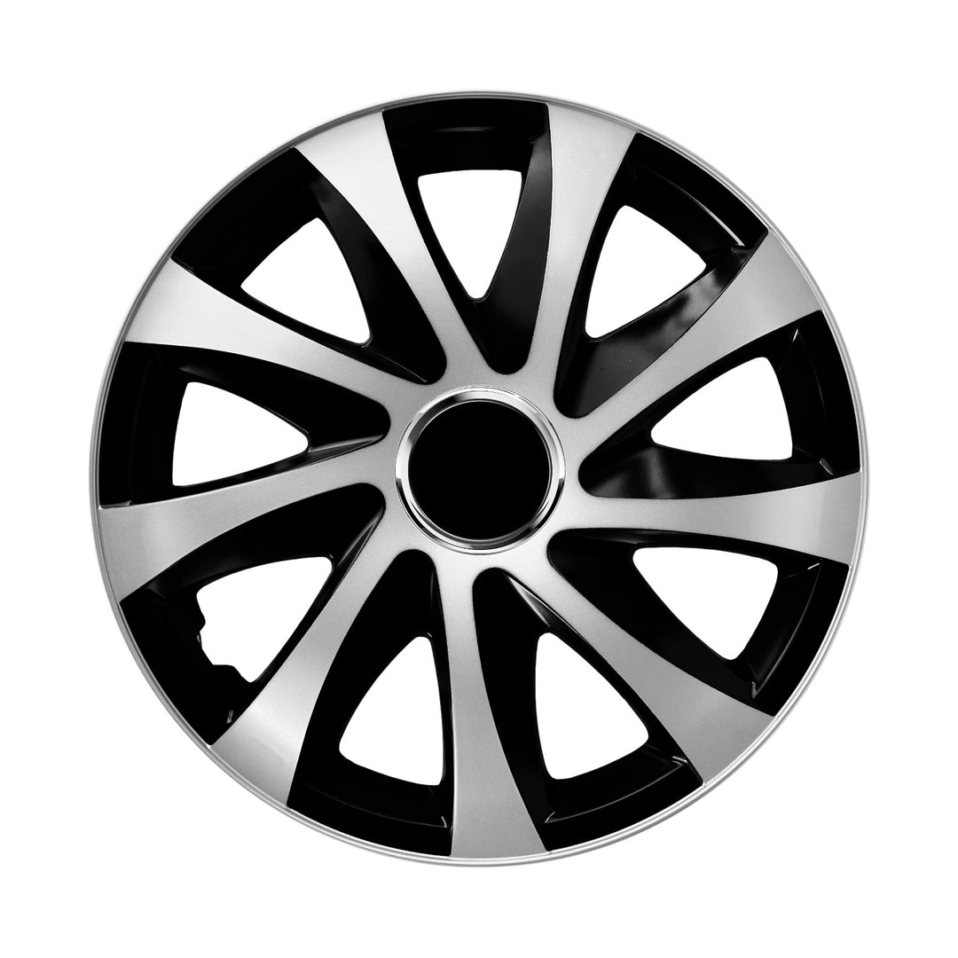 13 "NRM EXTRA DRIFT SILVER BLACK - WIELDOPPEN - SET VAN 4 STUKS