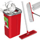 Green Blue MaxiClean - Platte mopset met 2 in 1 / Vloerwisser mop - reiniger 360° draaibare