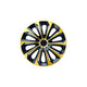 NRM - wieldoppen 15" - zwart met gold- set van 4 stuks - ABS / Duurzaam / Resistant