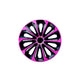 NRM - wieldoppen 15" - zwart met roze - set van 4 stuks - ABS / Duurzaam / Resistant