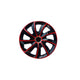 NRM - Stig Extra Wieldoppen 16" - Rood & Zwart- set van 4 stuks - ABS / Duurzaam / Resistant