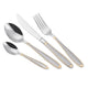 Maestro MR-1515G-24 Bestekset 24 Stuks voor 6 Personen 18/10 Roestvrijstalen Mes Vork Lepel Bestekset Zilver/Goud