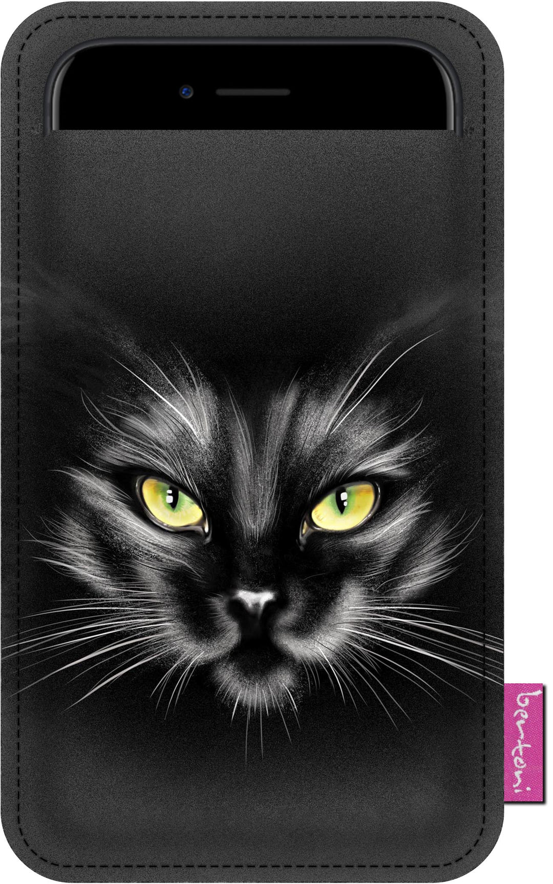 Bertoni - Vilten Mobiele Telefoon Hoesje Hoesje Cover 100x175 mm Beschermende Cover Nero