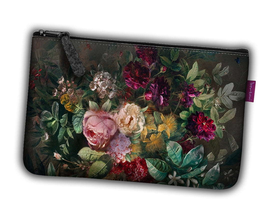 Bertoni Vilten - Organiser toilettas met rits cosmetische tas voor make-up organisator - Boeket bloemen