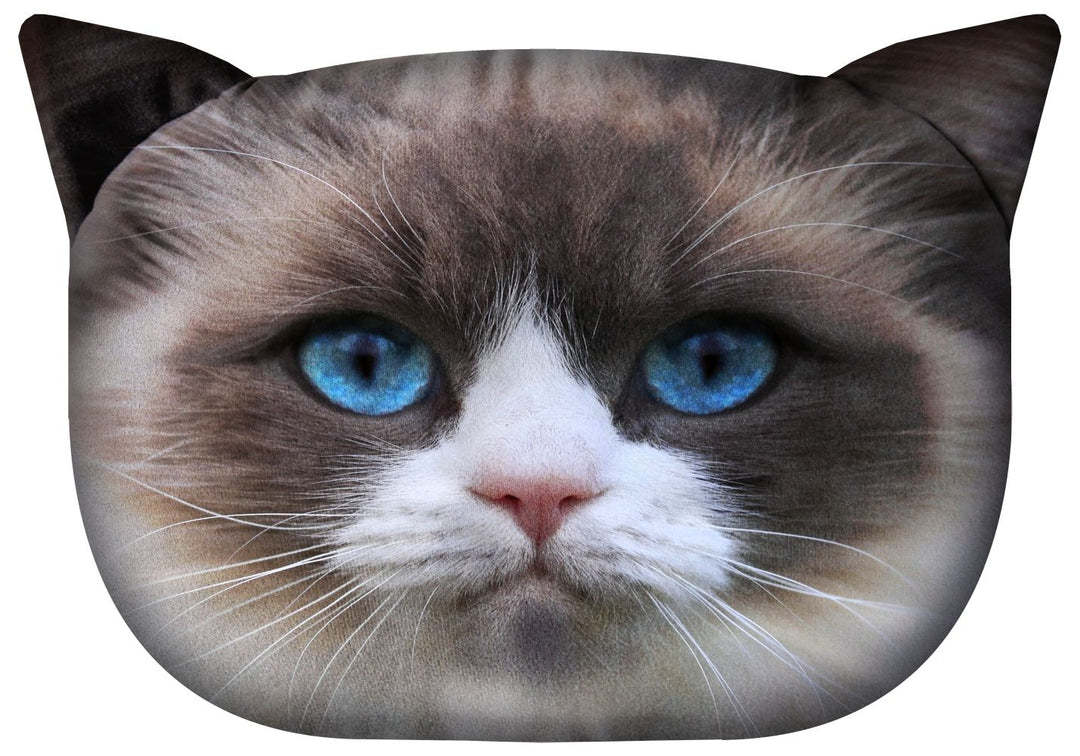 Bertoni - Knuffelkussen met kat motief Sierkussen met verborgen ritssluiting en vulling Kussen