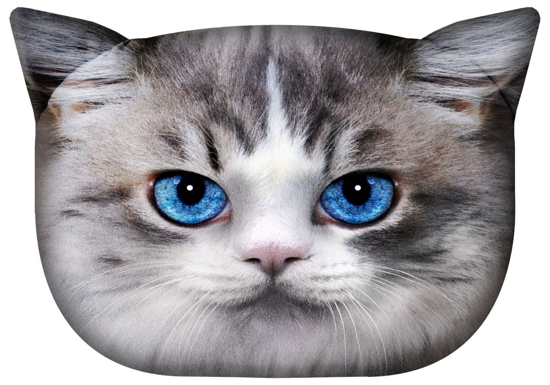 Bertoni - Knuffelkussen met kat motief sierkussen met verborgen rits en vulling Kussen Luna