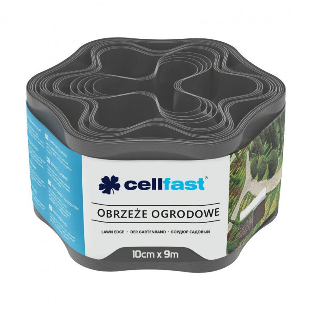 Cellfast - Gazonrand - Tuinranden 10 cm x 9 m | Tuin palissade - Grafietkleur