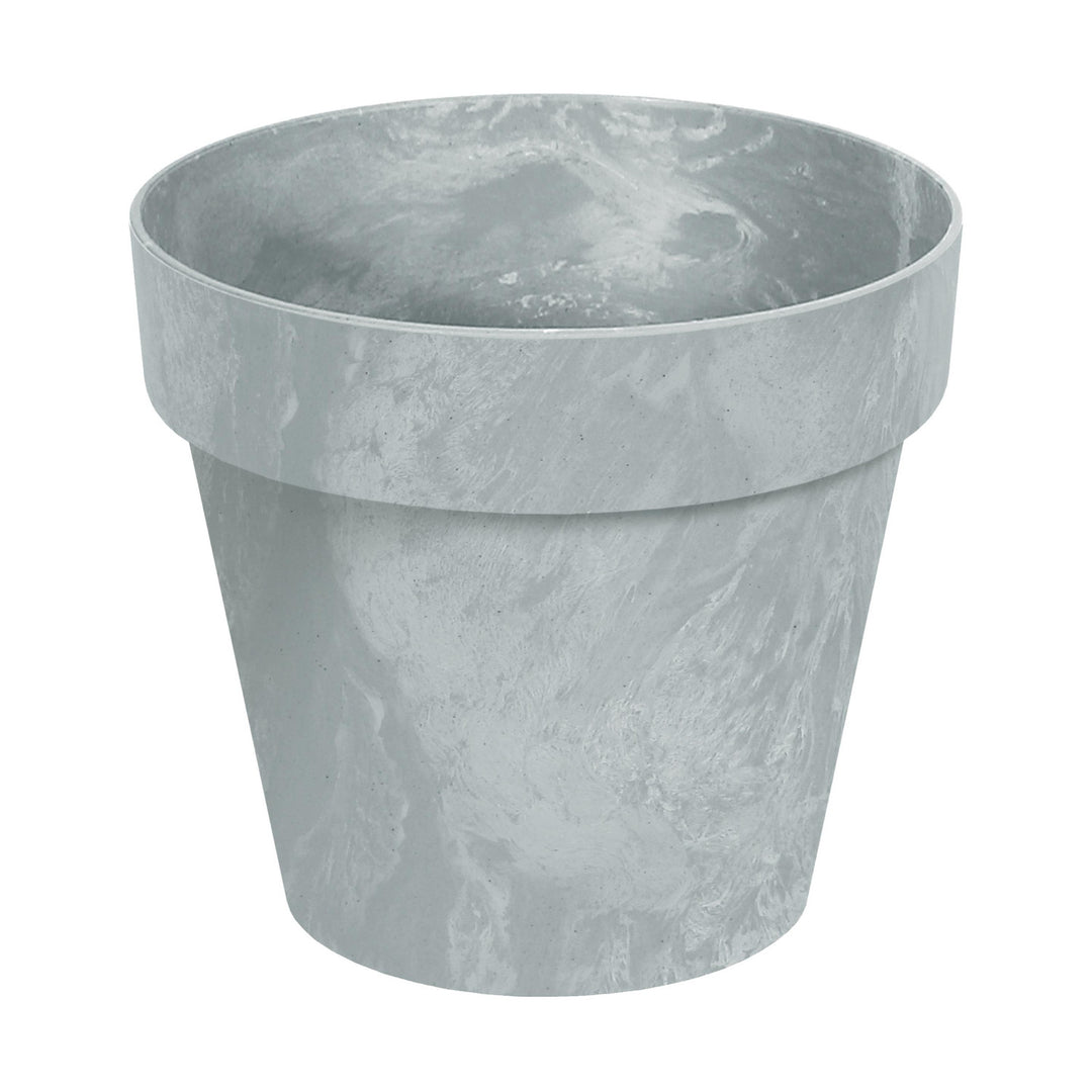 Prosperplast - Kubus Beton Effect Bloempot voor binnen en buiten | UV-bestendig Rond Plastic Ø 250mm Beton