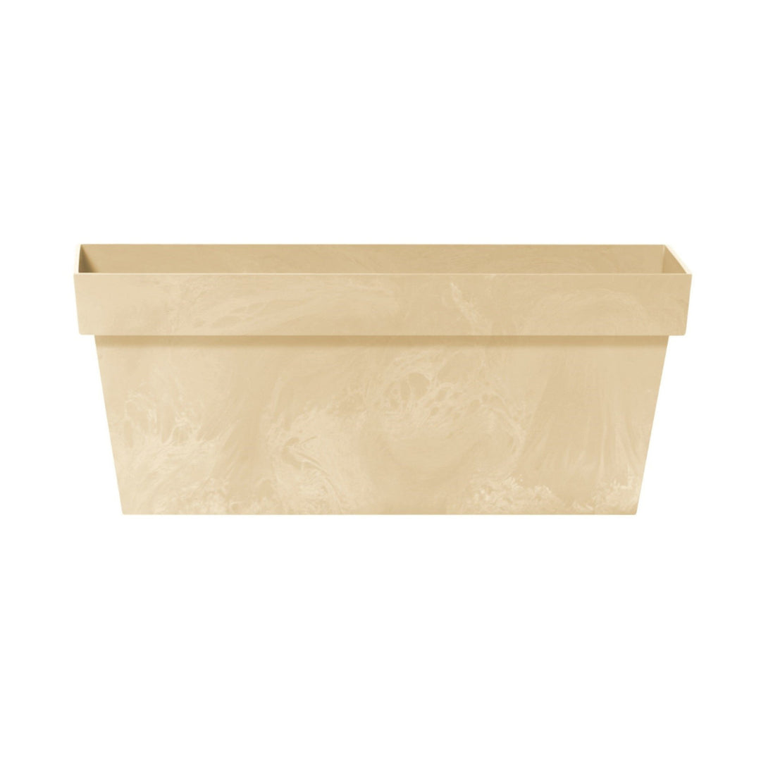 Kubus Beton Effect Binnen / Buiten Rechthoekige Bloempot UV-bestendig 587x264x236mm Cream