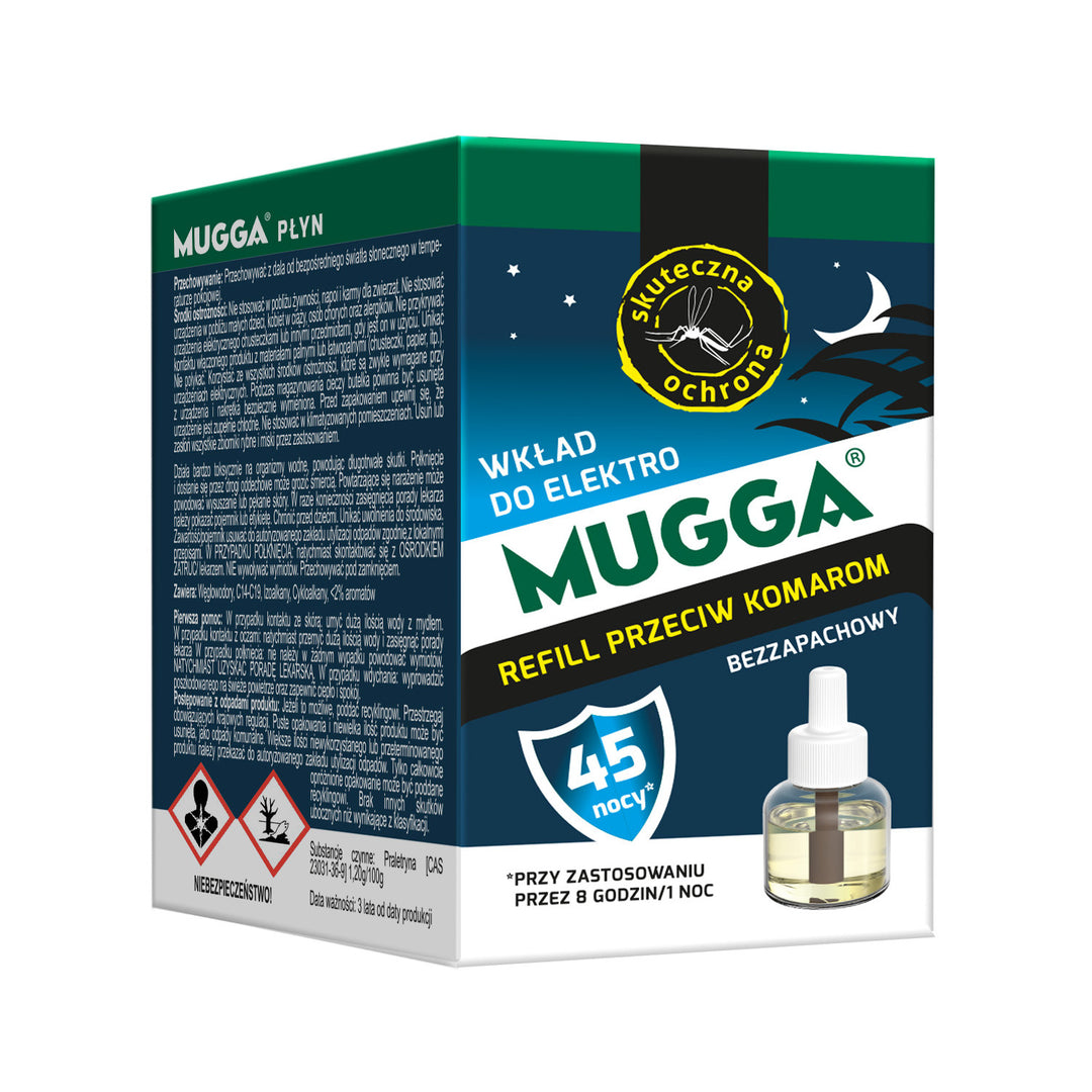 Muggenafweermiddel navulling voor Mugga Elektro Mugga 45 nachten 35ml