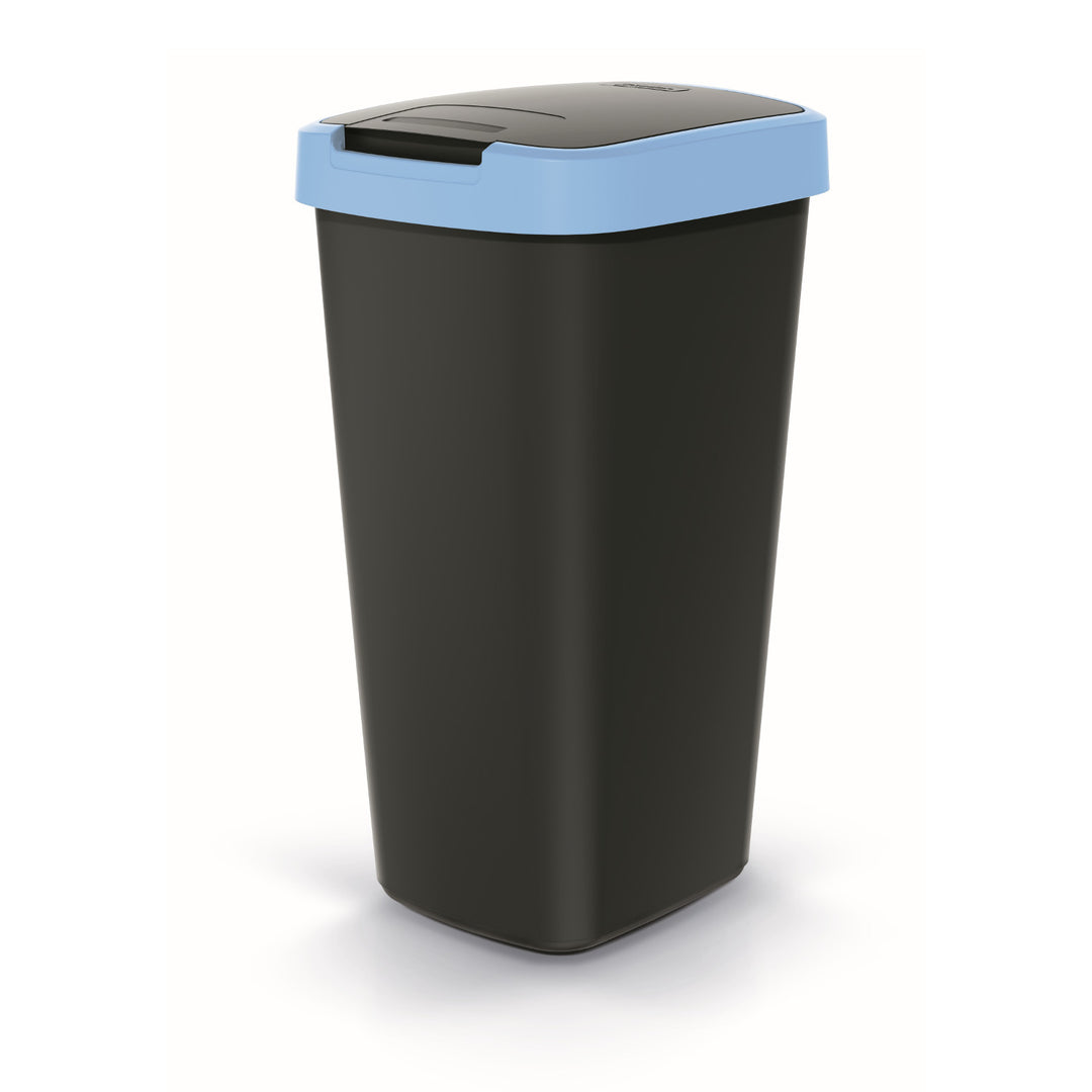 Prosperplast - Prullenbak / Afvalbak 25L - Zwart met blauwe frame