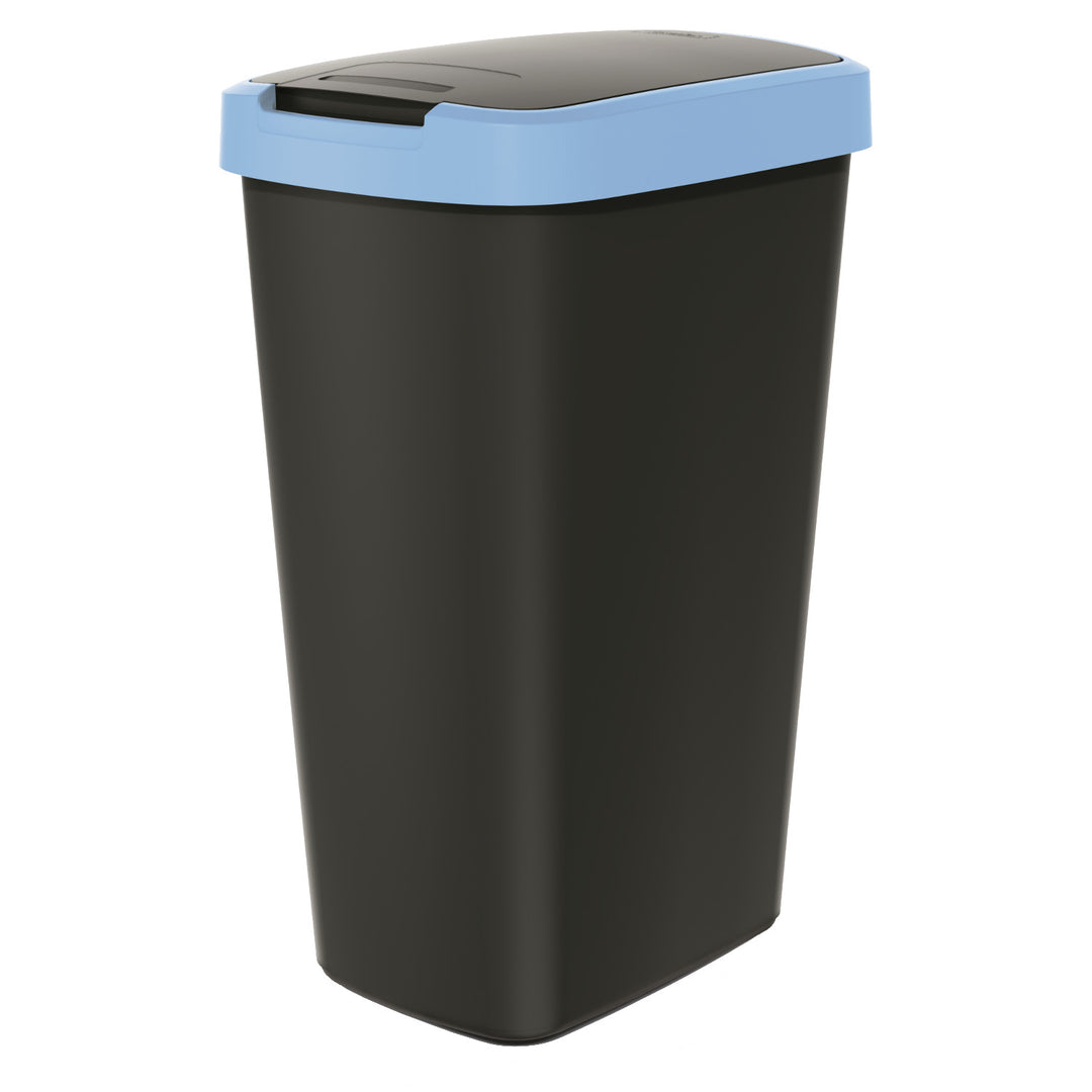 Prosperplast - Prullenbak / Afvalbak 45L - Zwart met blauw frame