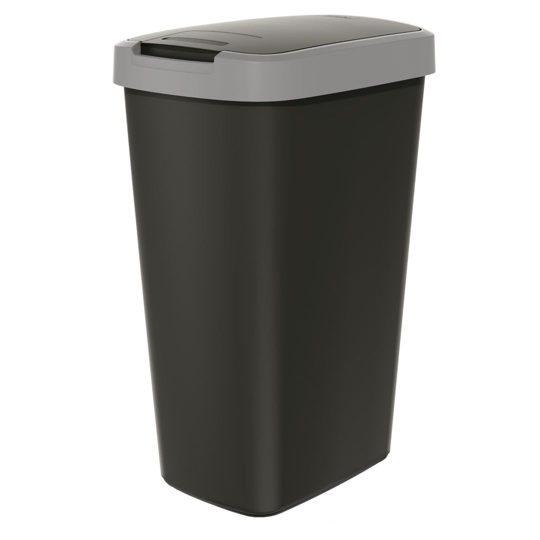 Prosperplast - Prullenbak / Afvalbak 45L - Zwart met grijs frame