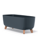 Prosperplast Gracia - Bloempot - met poten en inzet - Antraciet - 58 x 24 x 23,5 cm