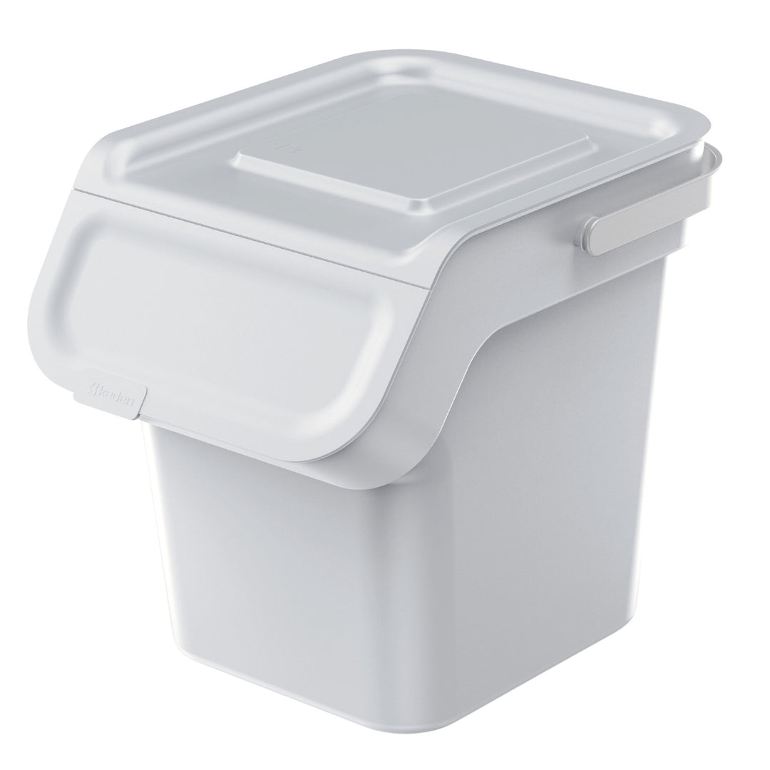 Prosperplast Keden - Afvalemmer / Prullenbak met actief koolfilter - 20L - as wit