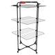 Vileda Mixer 3 Ultieme Toren Droogrek Wasdroger staand Droogoppervlak 30 m Drooglijnlengte 3 Niveaus met Wielen Opvouwbaar en Ruimtebesparend 71 cm x 93 cm x 131 cm Zwart
