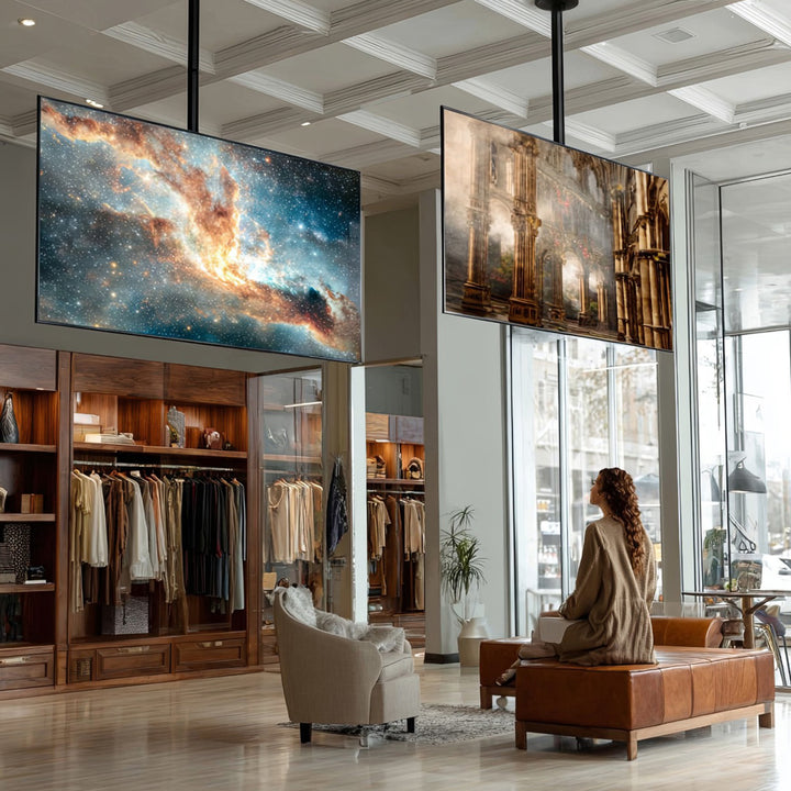 Plafond TV beugel 23-42 "50 - 85 cm 30kg Maclean MC-504A B zwart