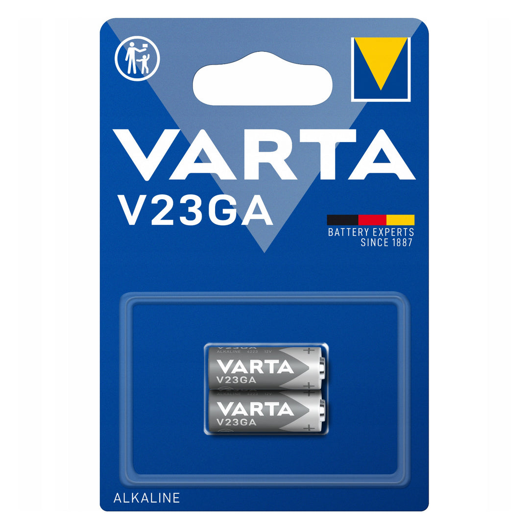 Barta V23GA 12V-alkalinebatterij 23A voor afstandsbedieningen en alarmsystemen – 2 stuks