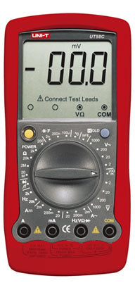De professionele UT58C - UNI-T UT58C digitale meter vervaardigd door Uni-t is een universele multimeter met een aantal meetfuncties.