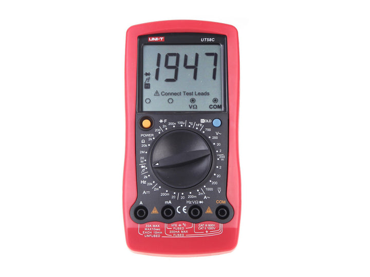 De professionele UT58C - UNI-T UT58C digitale meter vervaardigd door Uni-t is een universele multimeter met een aantal meetfuncties.